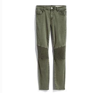 Pistola Audrey Moto Detail Skinny Jean in Olive